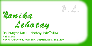 monika lehotay business card